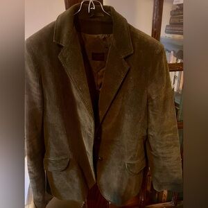 Chic Checkpoint of California Green Corduroy Jacket with Elbow Pads